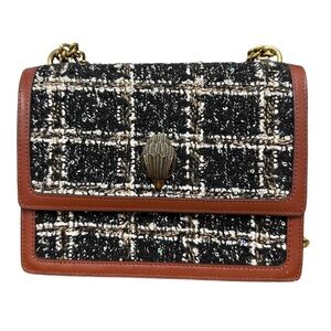 Kurt Geiger London Shoreditch Tweed & Leather Crossbody Bag LIKE NEW